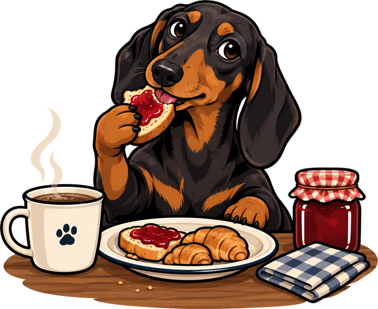Un salchicha en una merienda